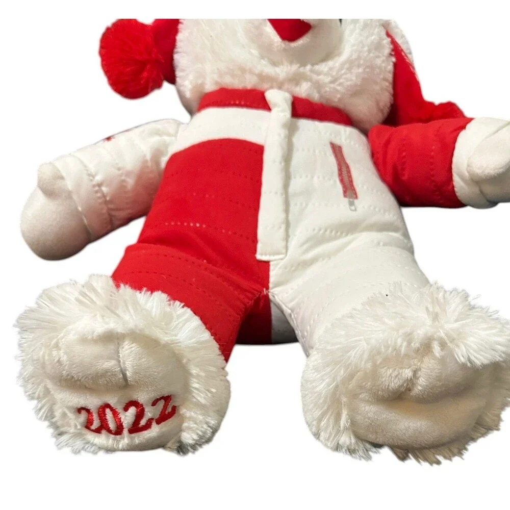 2022 CHRISTMAS Snowflake TEDDY BEAR Red Ski Girl Soft Plush Toy